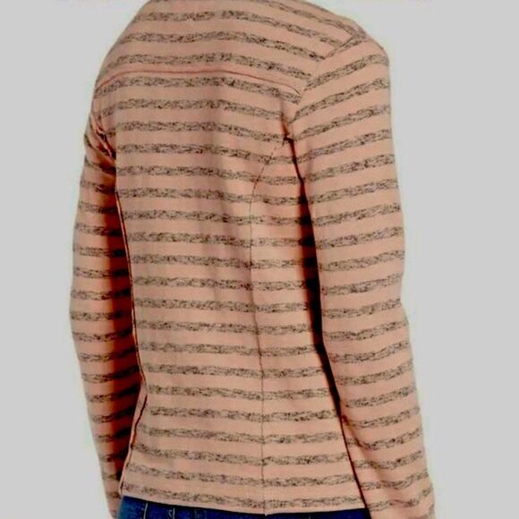 : : Caslon Striped Soft Cotton Moto Style Jacket : : - Picture 2 of 13